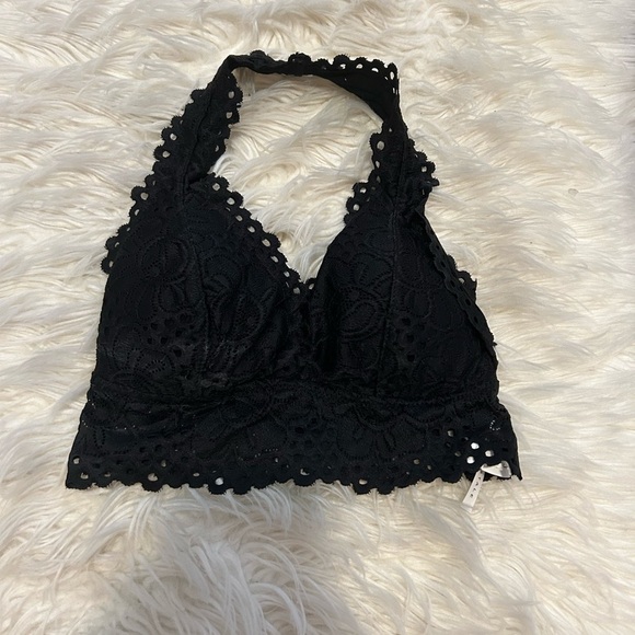 Black Lace Halter Bralette - Picture 1 of 1